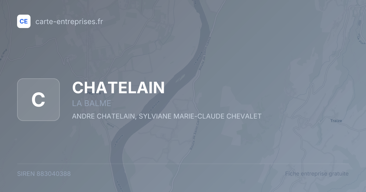CHATELAIN — 883040388 — fiche entreprise