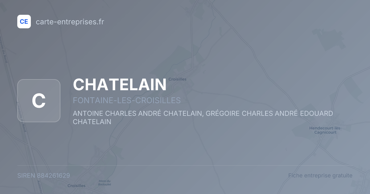 CHATELAIN — 884261629 — fiche entreprise