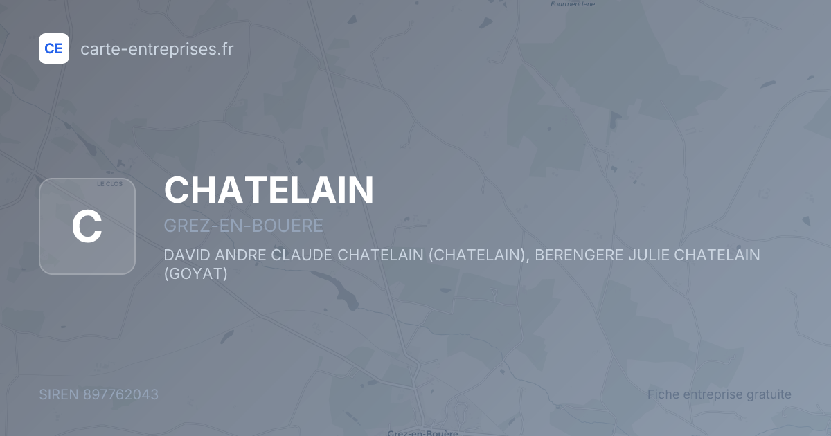 CHATELAIN — 897762043 — fiche entreprise