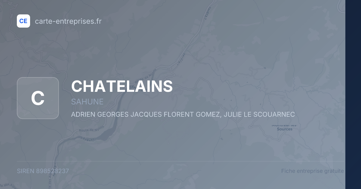 CHATELAINS — 898528237 — fiche entreprise