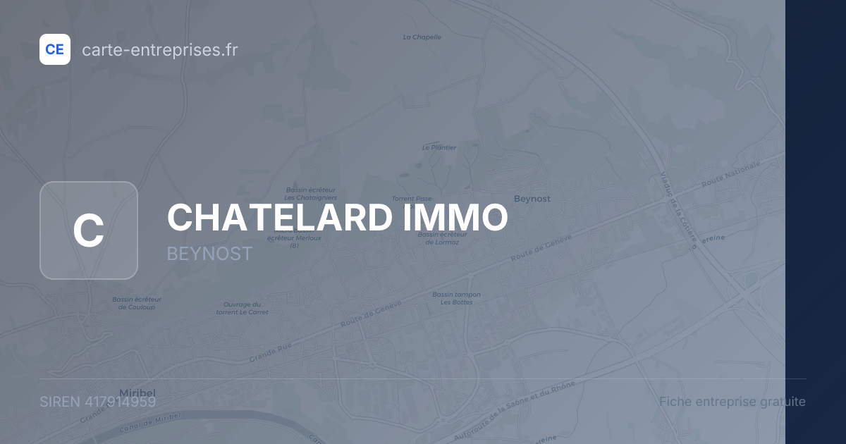 CHATELARD IMMO — 417914959 — fiche entreprise