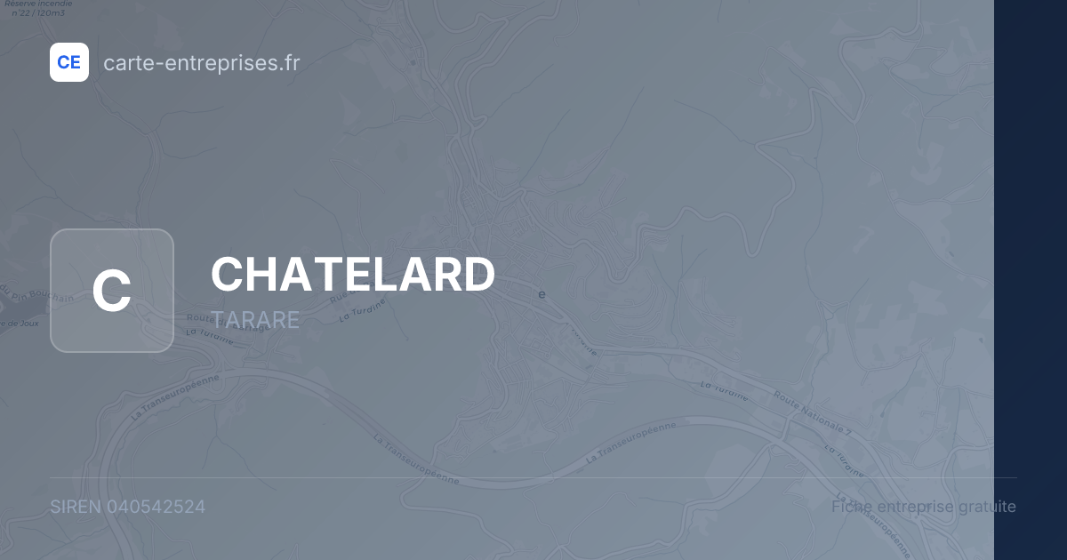 CHATELARD — 040542524 — fiche entreprise