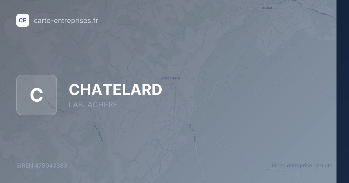 CHATELARD — 478043383 — fiche entreprise