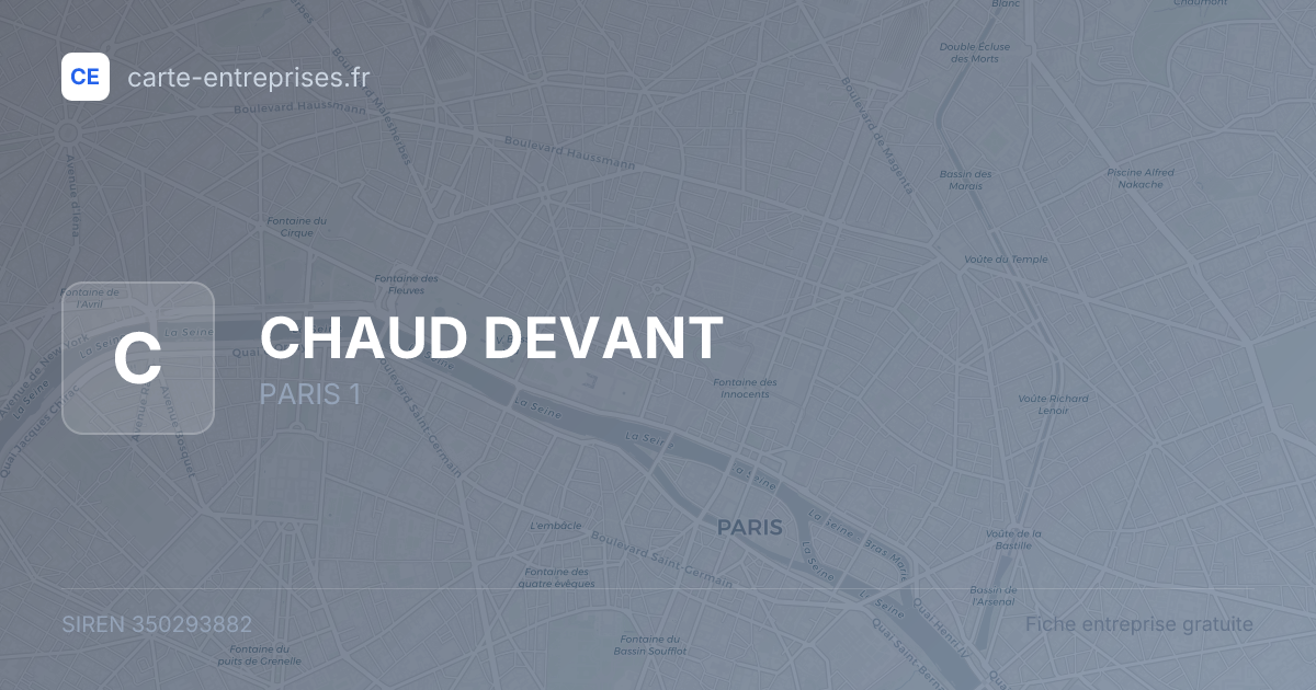 CHAUD DEVANT — 350293882 — fiche entreprise