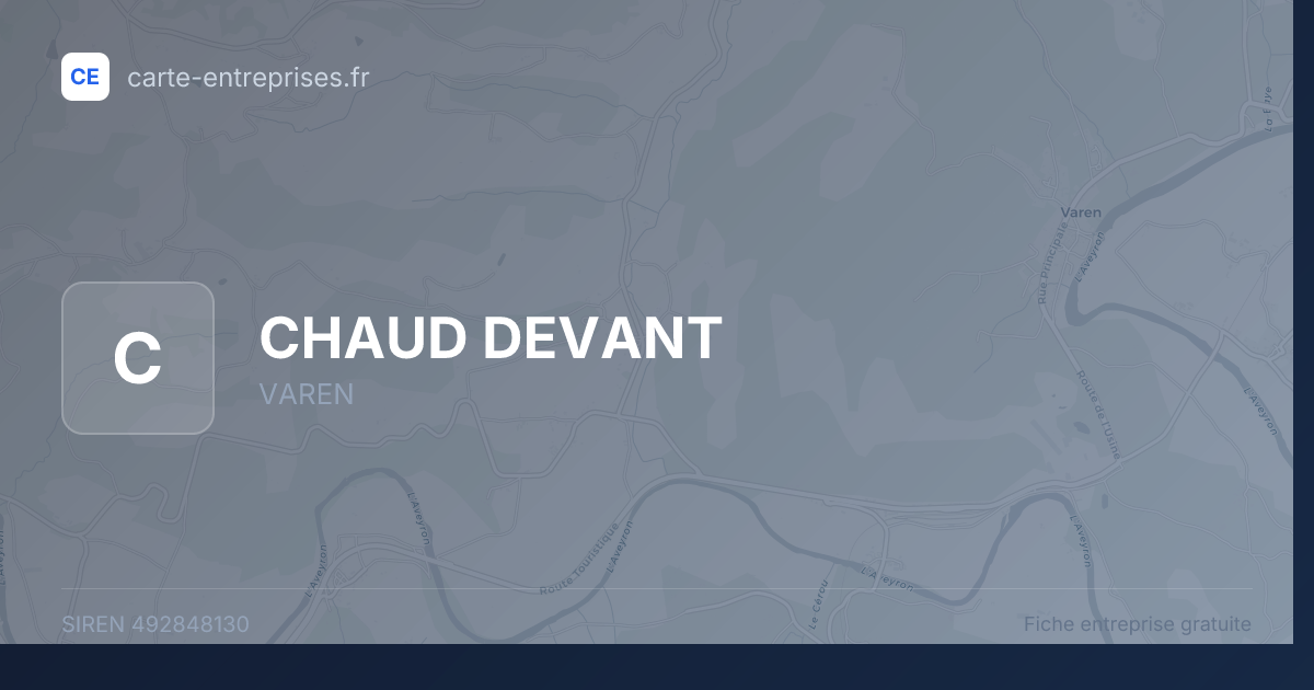 CHAUD DEVANT — 492848130 — fiche entreprise