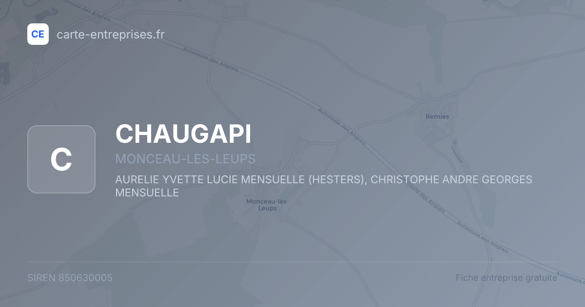 CHAUGAPI — 850630005 — fiche entreprise