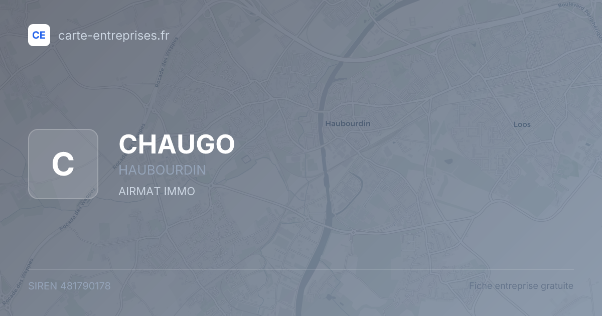CHAUGO — 481790178 — fiche entreprise