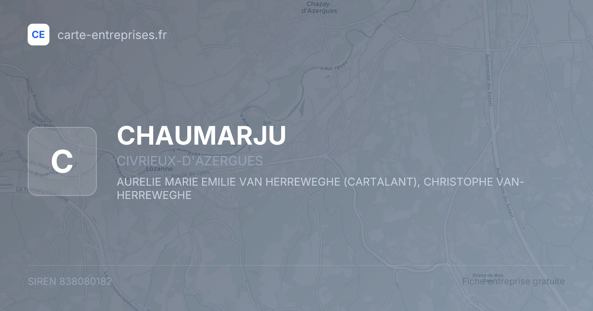 CHAUMARJU — 838080182 — fiche entreprise