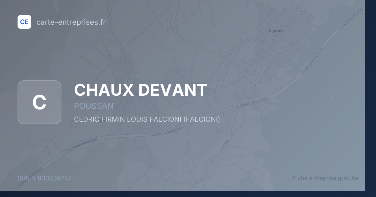 CHAUX DEVANT — 830239737 — fiche entreprise