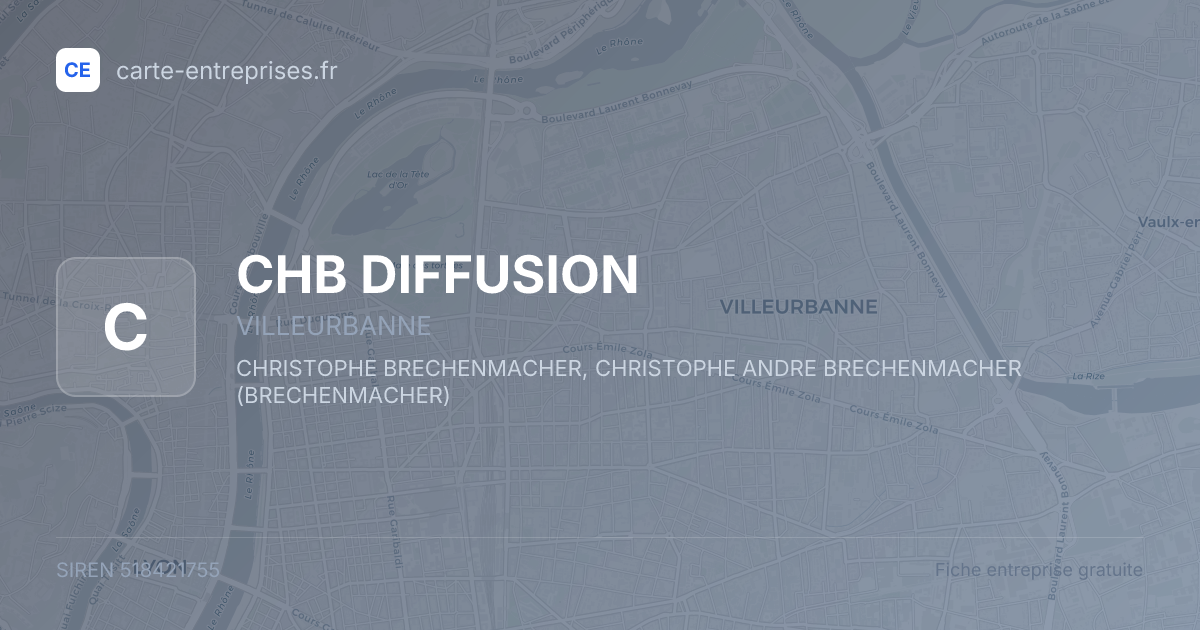 CHB DIFFUSION — 518421755 — fiche entreprise