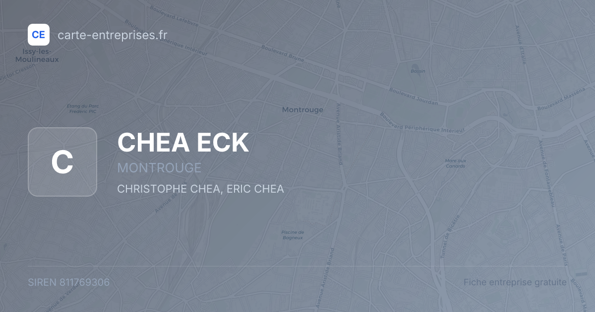 CHEA ECK — 811769306 — fiche entreprise