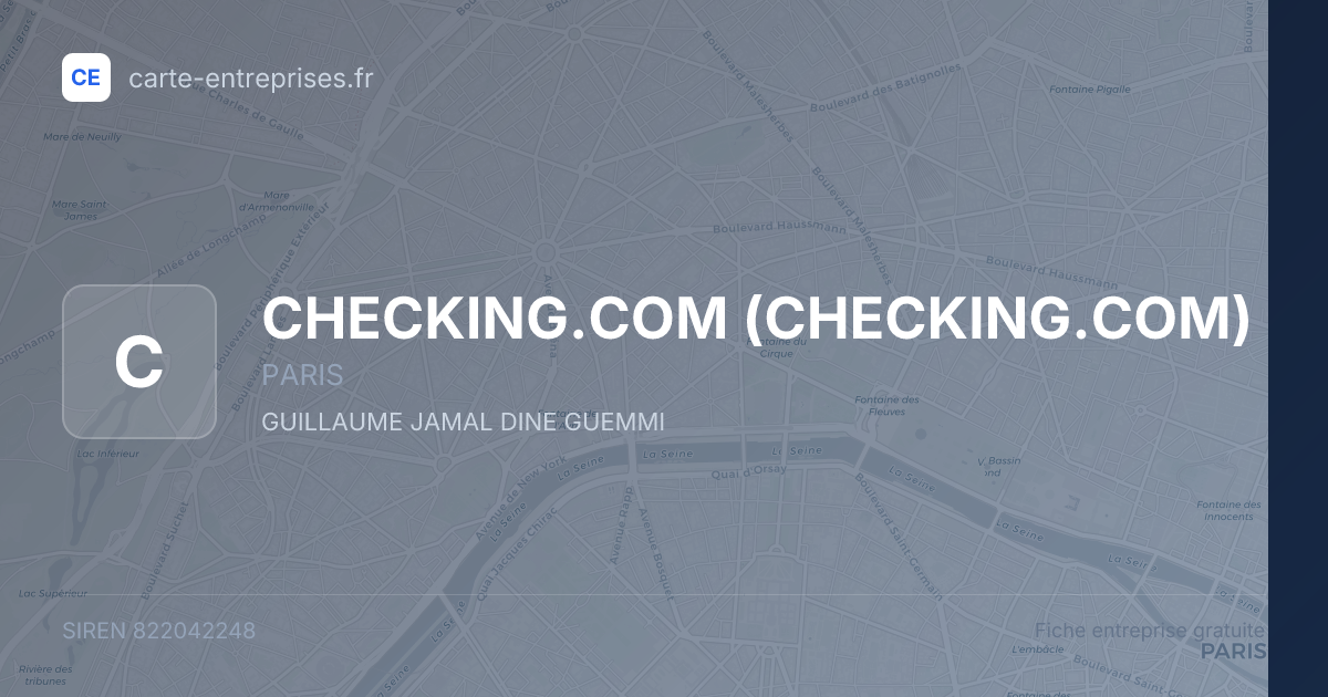 CHECKING.COM — 822042248 — fiche entreprise