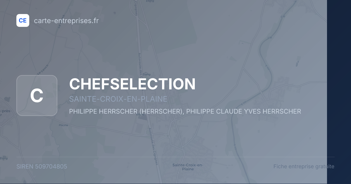 CHEFSELECTION — 509704805 — fiche entreprise