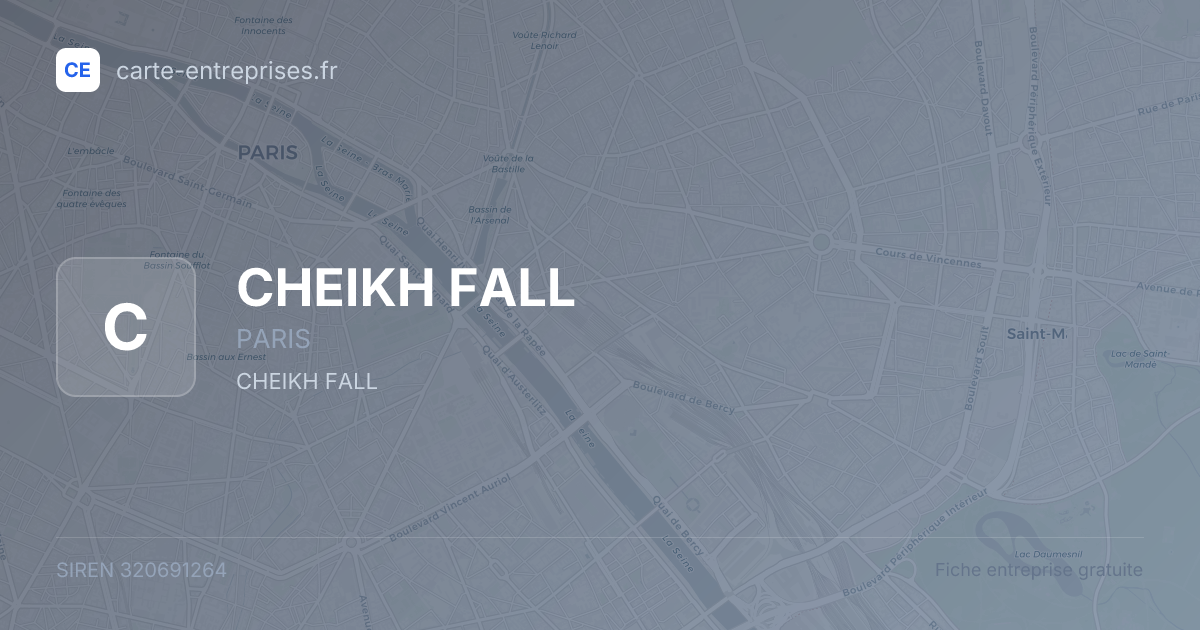 CHEIKH FALL — 320691264 — fiche entreprise