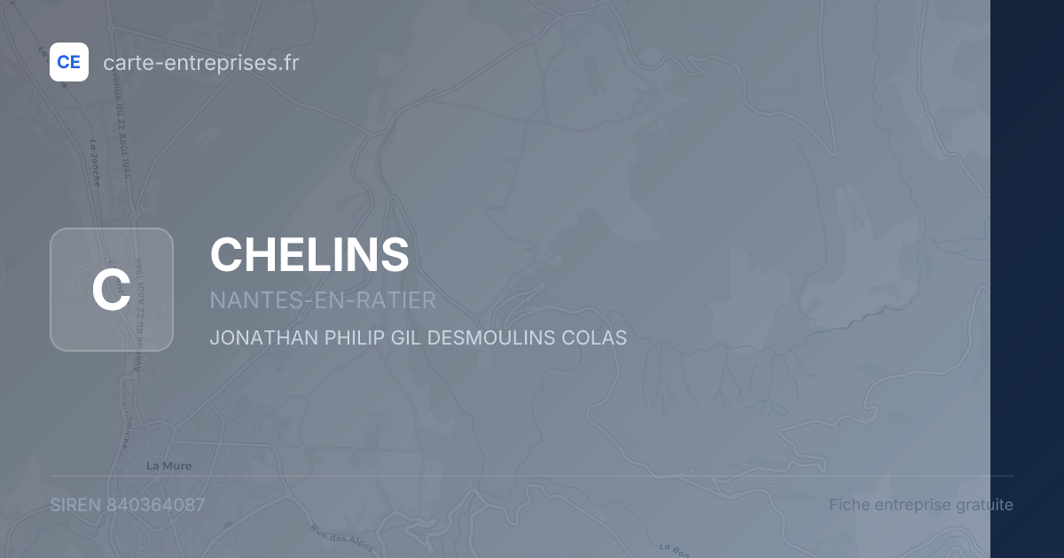 CHELINS — 840364087 — fiche entreprise