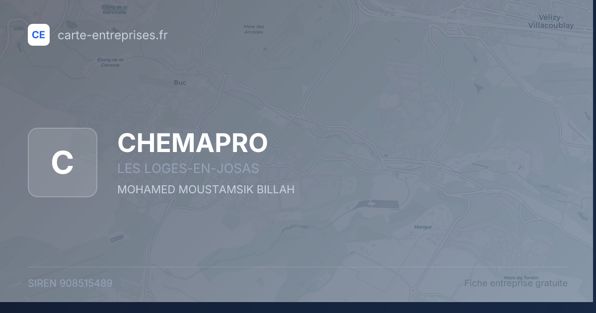 CHEMAPRO — 908515489 — fiche entreprise