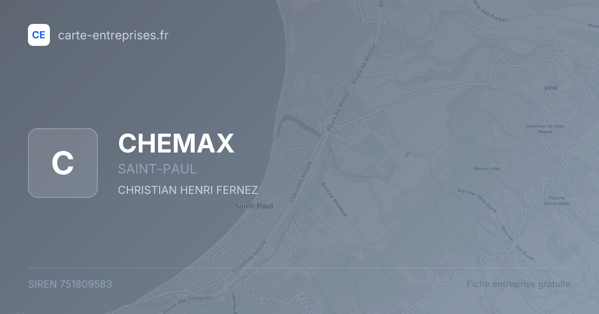 CHEMAX — 751809583 — fiche entreprise