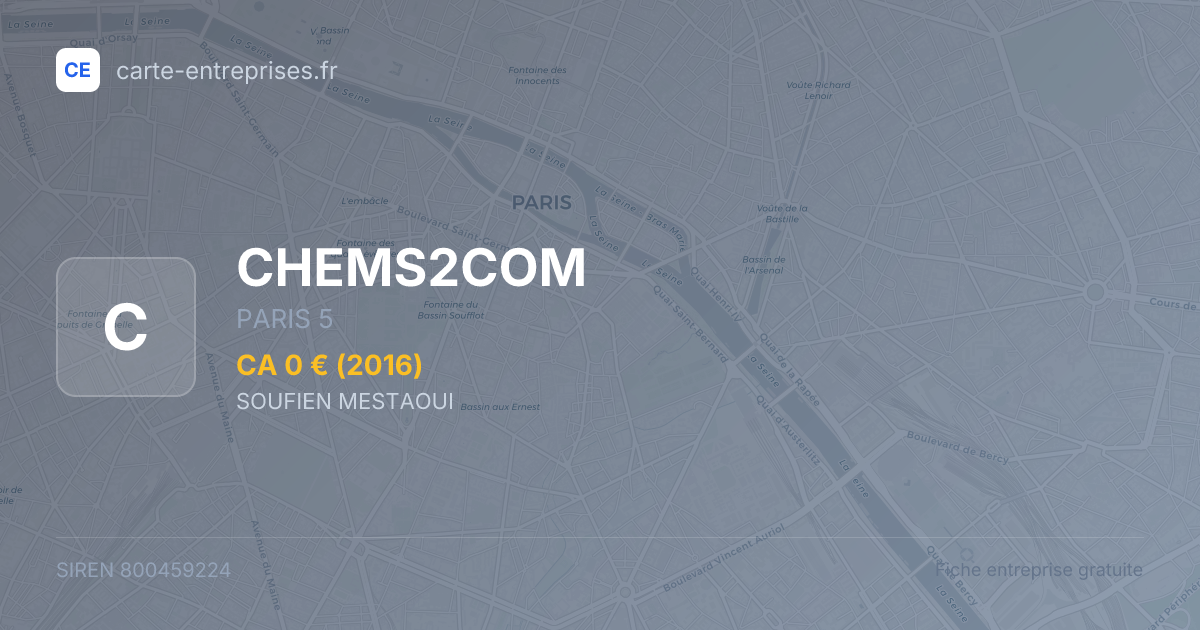 CHEMS2COM — 800459224 — fiche entreprise