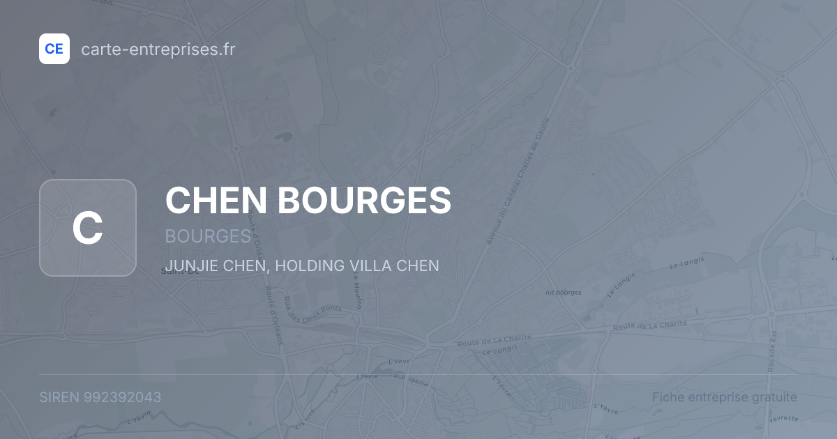 CHEN BOURGES — 992392043 — fiche entreprise