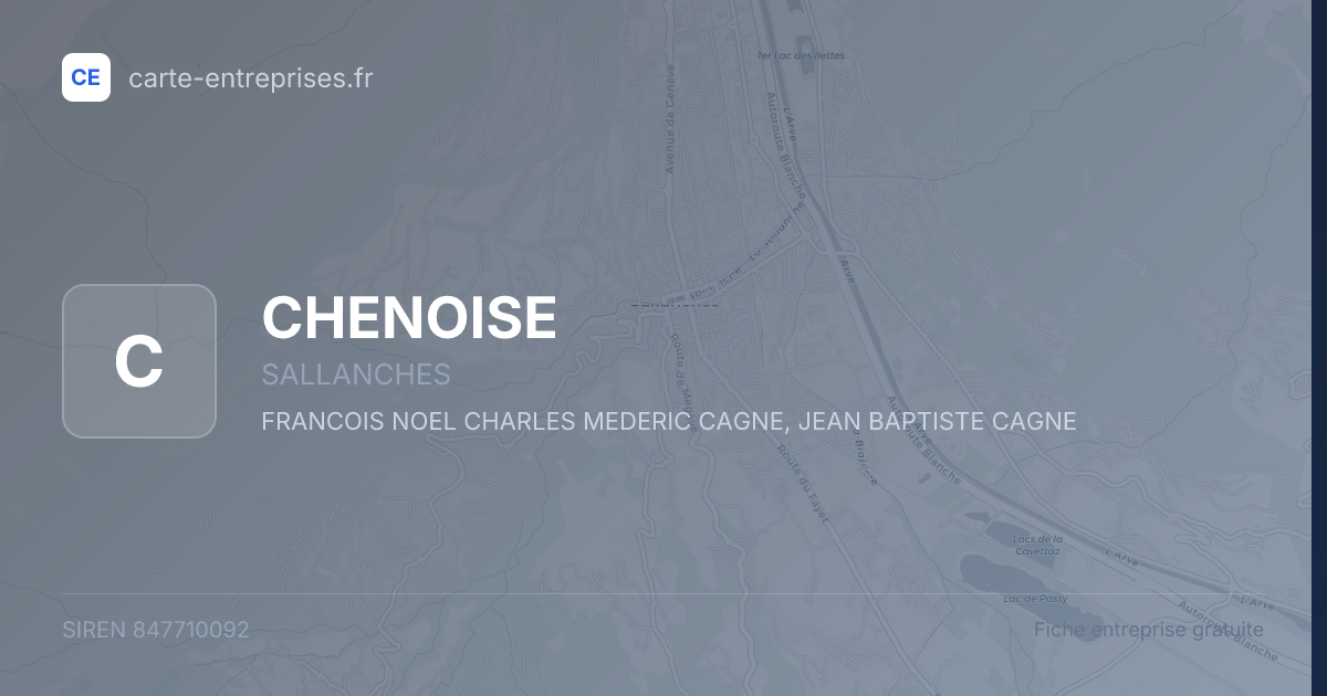 CHENOISE — 847710092 — fiche entreprise