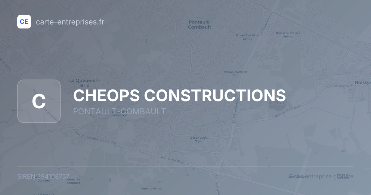 CHEOPS CONSTRUCTIONS — 394108757 — fiche entreprise