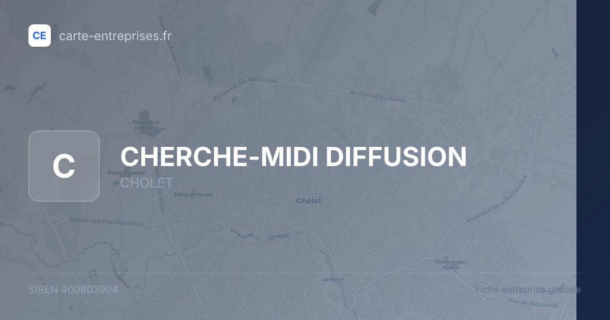 CHERCHE-MIDI DIFFUSION — 400803904 — fiche entreprise