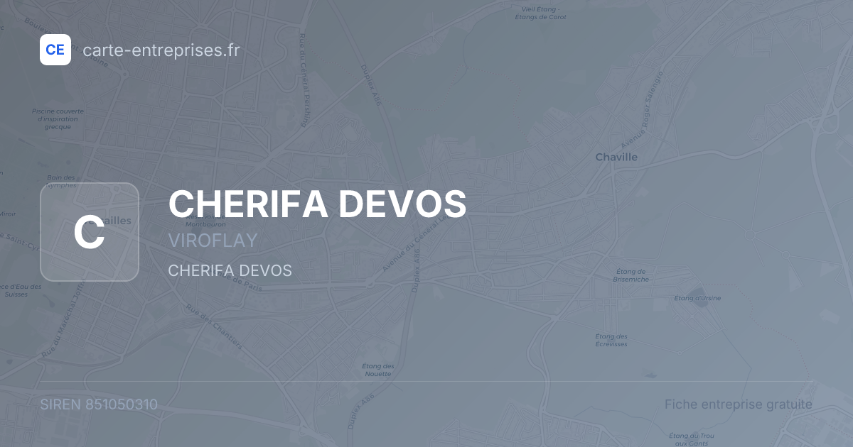 CHERIFA DEVOS — 851050310 — fiche entreprise