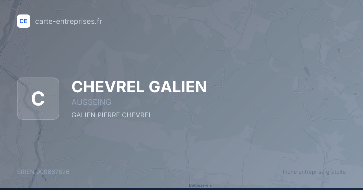 CHEVREL GALIEN — 909667826 — fiche entreprise