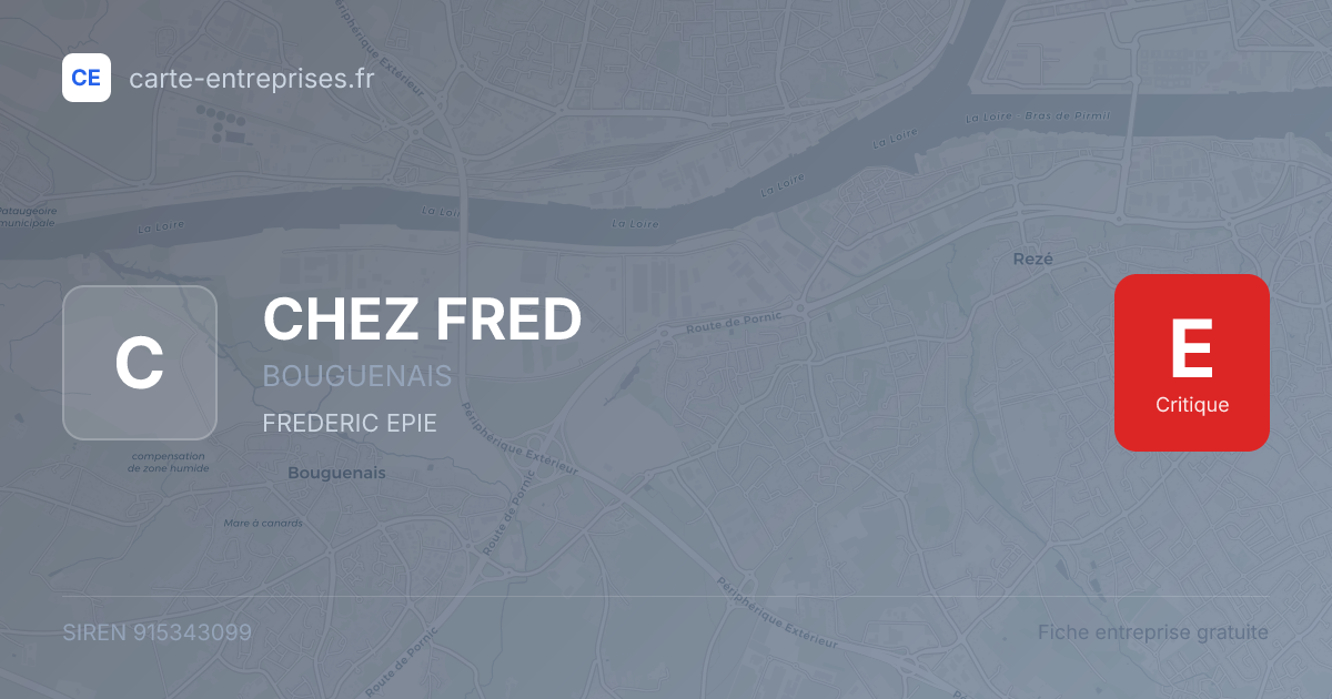 CHEZ FRED — 915343099 — fiche entreprise