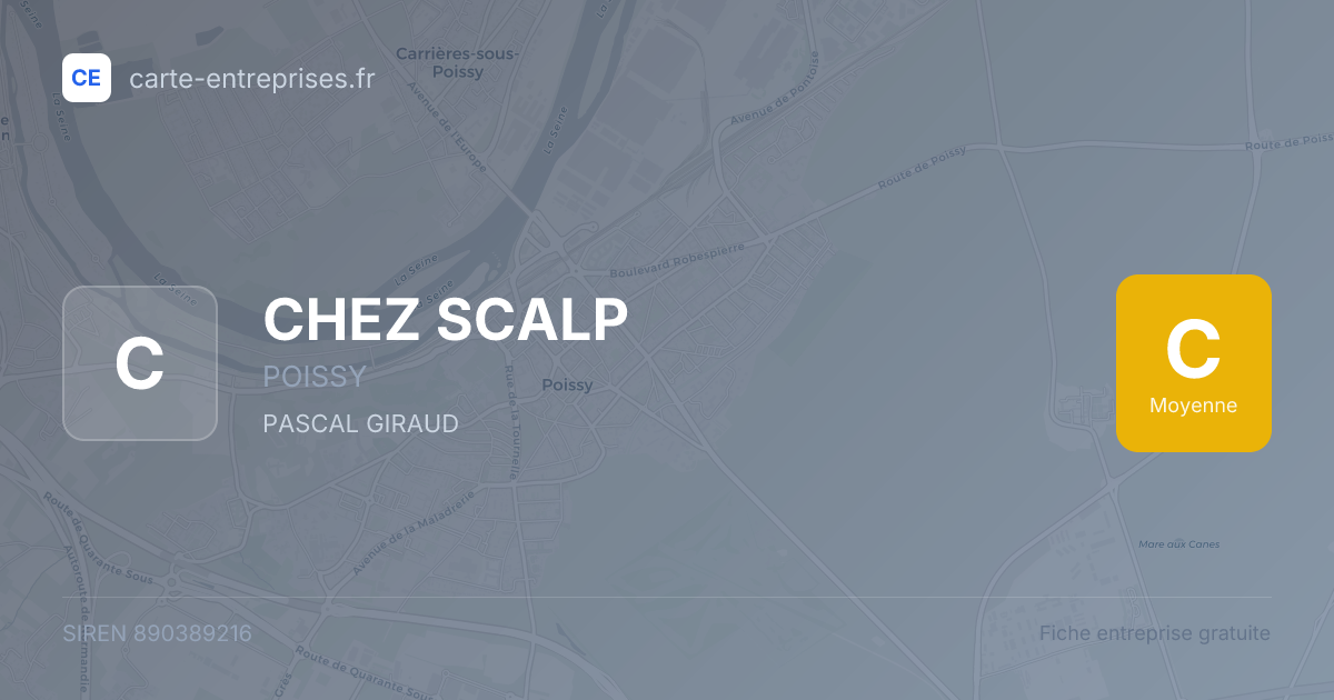 CHEZ SCALP — 890389216 — fiche entreprise