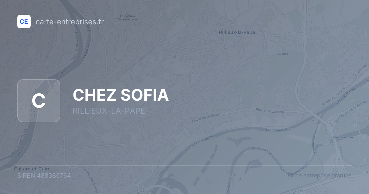 CHEZ SOFIA — 488386764 — fiche entreprise