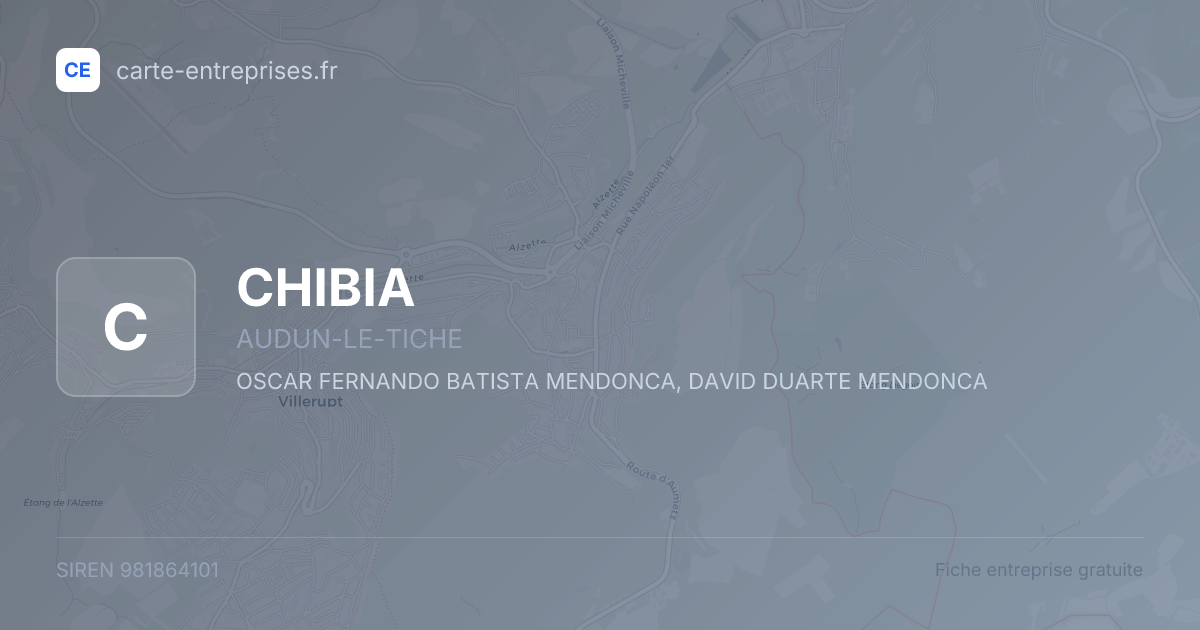CHIBIA — 981864101 — fiche entreprise