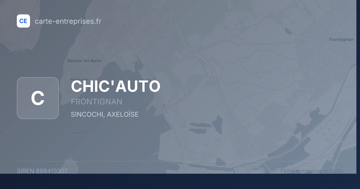 CHIC'AUTO — 898413307 — fiche entreprise
