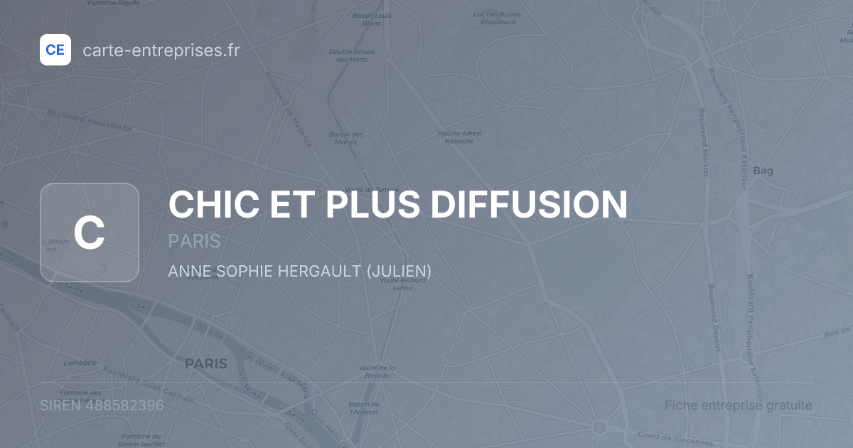CHIC ET PLUS DIFFUSION — 488582396 — fiche entreprise