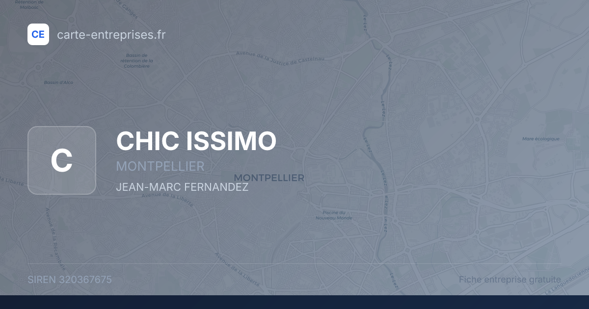 CHIC ISSIMO — 320367675 — fiche entreprise