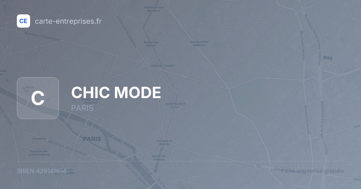 CHIC MODE — 429141856 — fiche entreprise