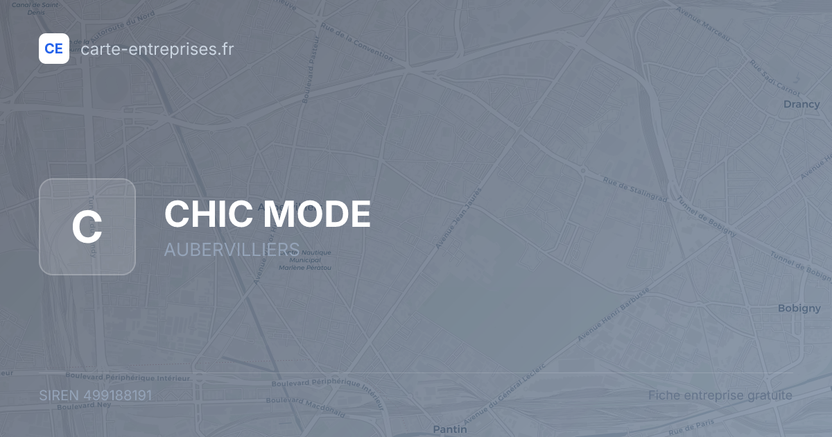 CHIC MODE — 499188191 — fiche entreprise