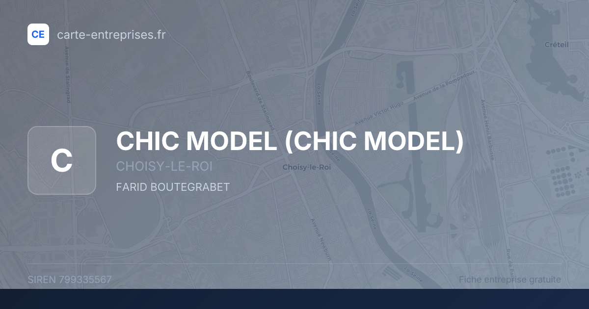 CHIC MODEL — 799335567 — fiche entreprise