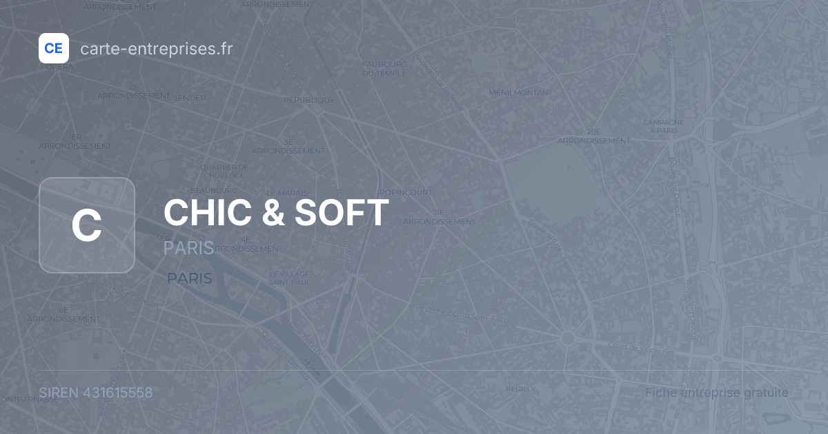 CHIC & SOFT — 431615558 — fiche entreprise