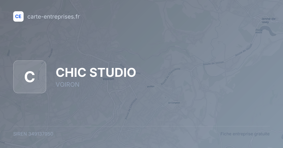 CHIC STUDIO — 349137950 — fiche entreprise