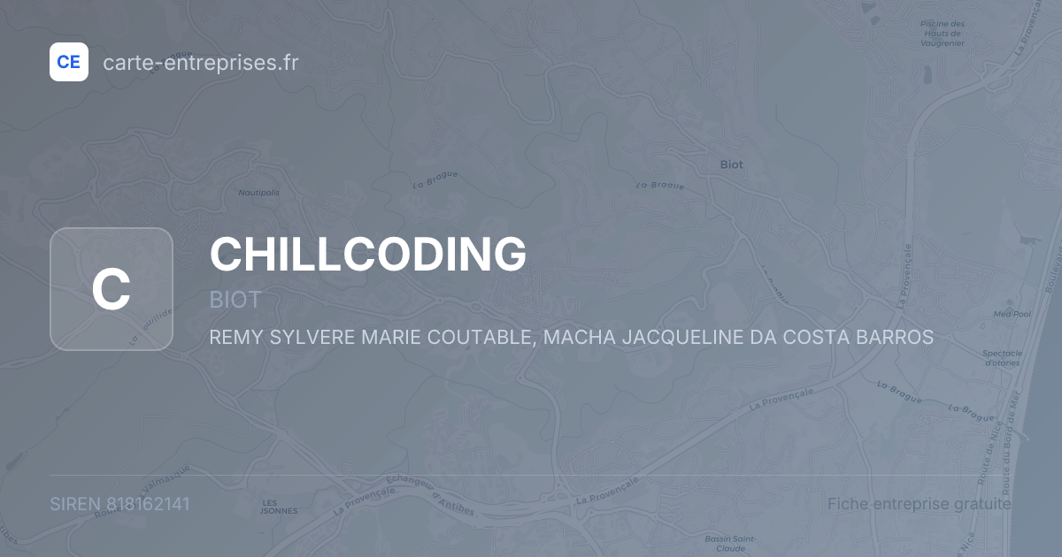 CHILLCODING — 818162141 — fiche entreprise
