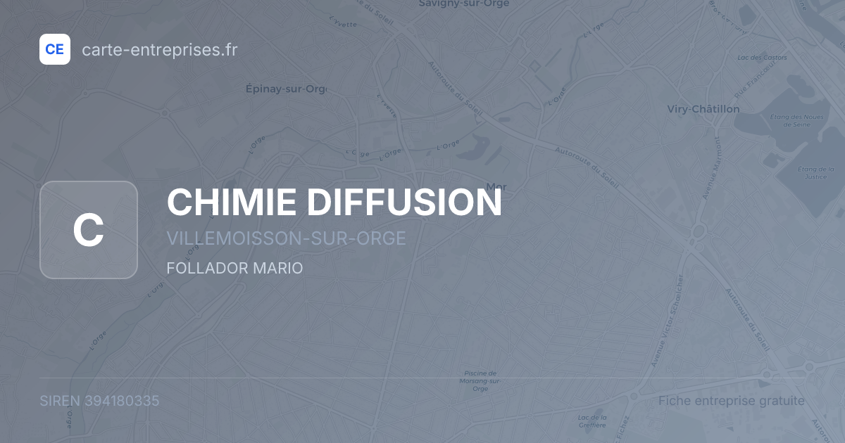 CHIMIE DIFFUSION — 394180335 — fiche entreprise