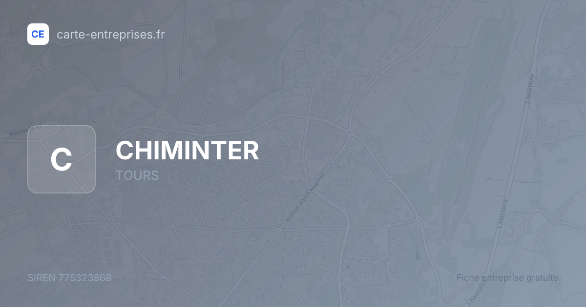 CHIMINTER — 775323868 — fiche entreprise