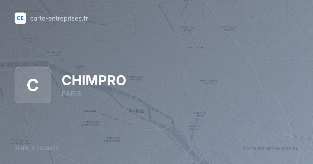 CHIMPRO — 417933322 — fiche entreprise