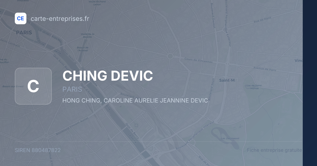 CHING DEVIC — 880487822 — fiche entreprise