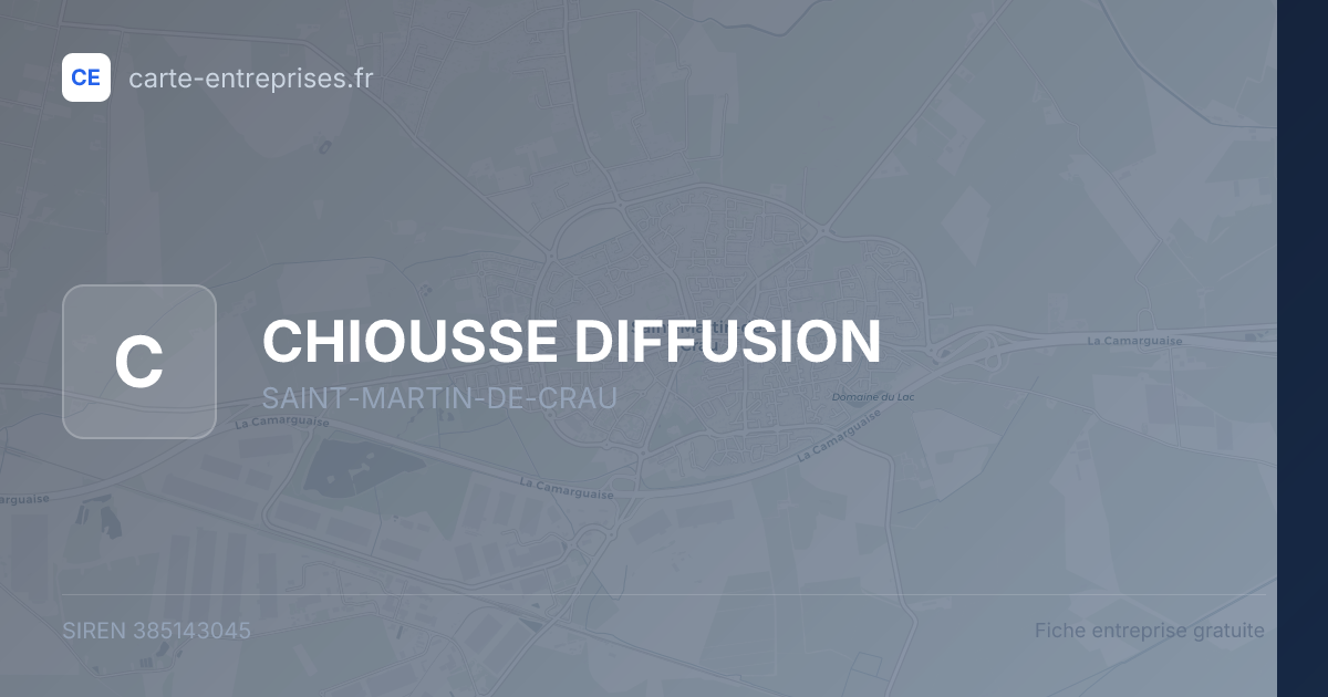 CHIOUSSE DIFFUSION — 385143045 — fiche entreprise