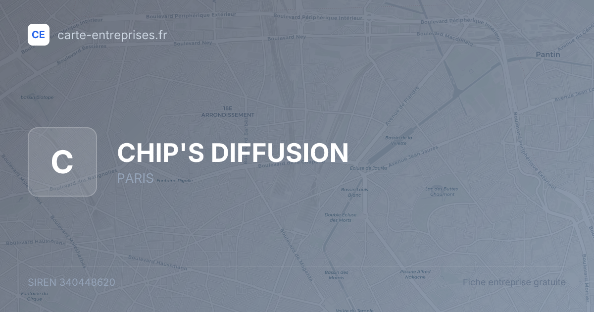 CHIP'S DIFFUSION — 340448620 — fiche entreprise