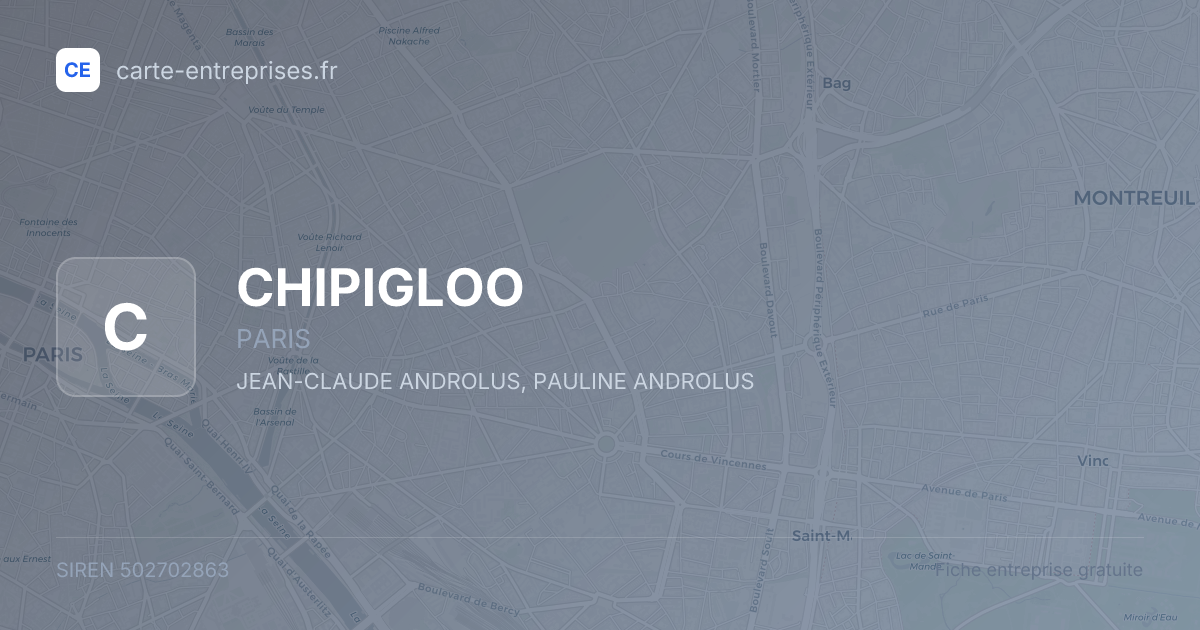 CHIPIGLOO — 502702863 — fiche entreprise