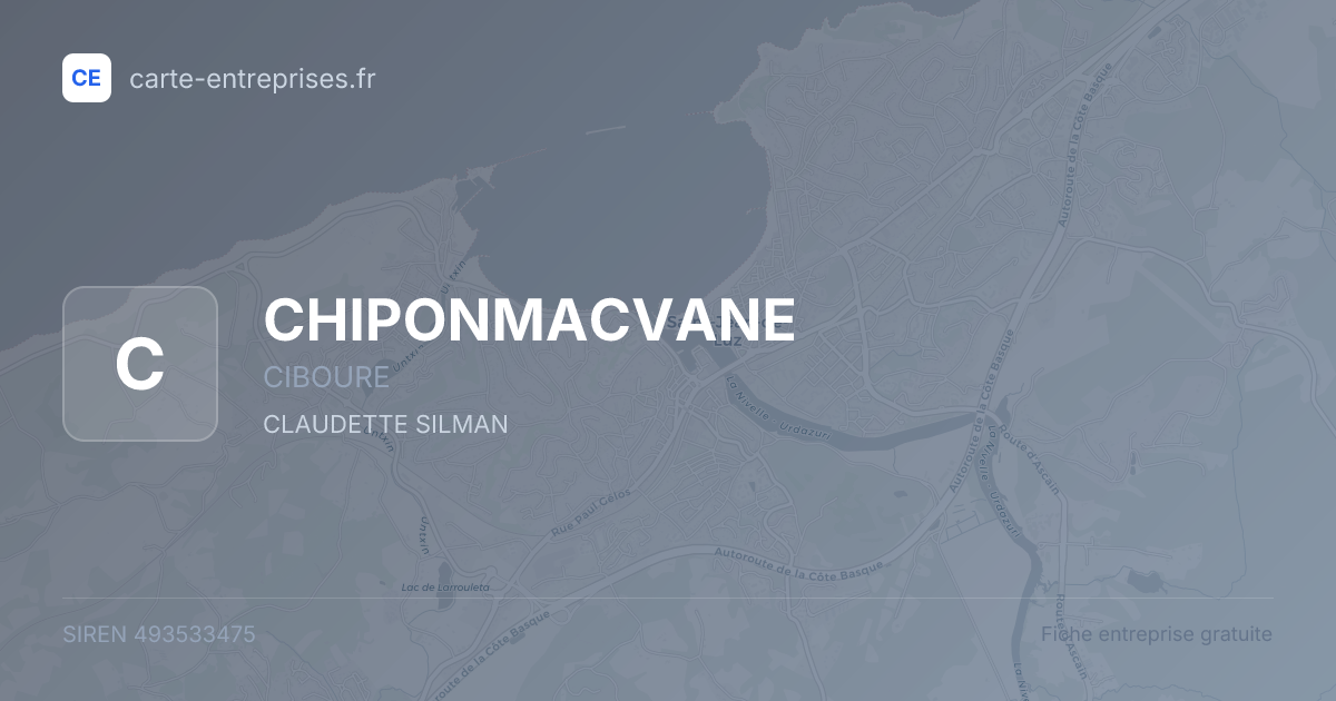 CHIPONMACVANE — 493533475 — fiche entreprise