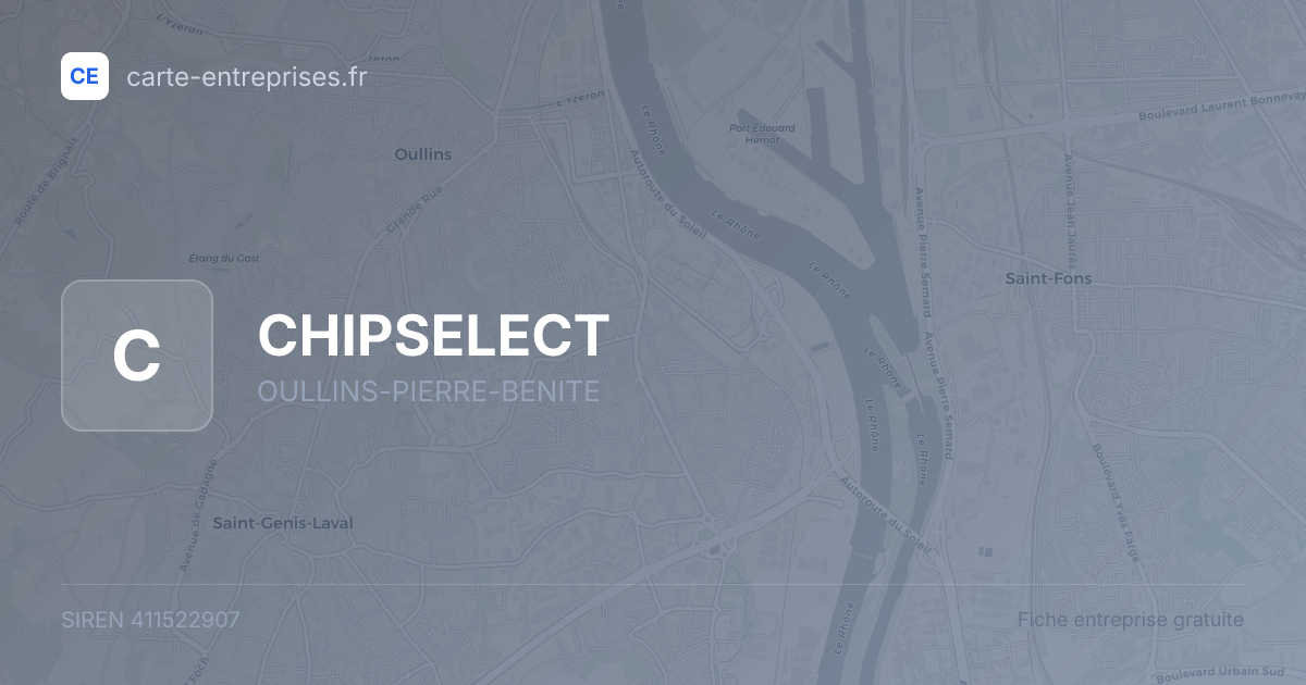 CHIPSELECT — 411522907 — fiche entreprise